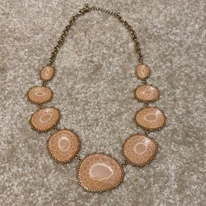 Peach & Gold Statement Necklace